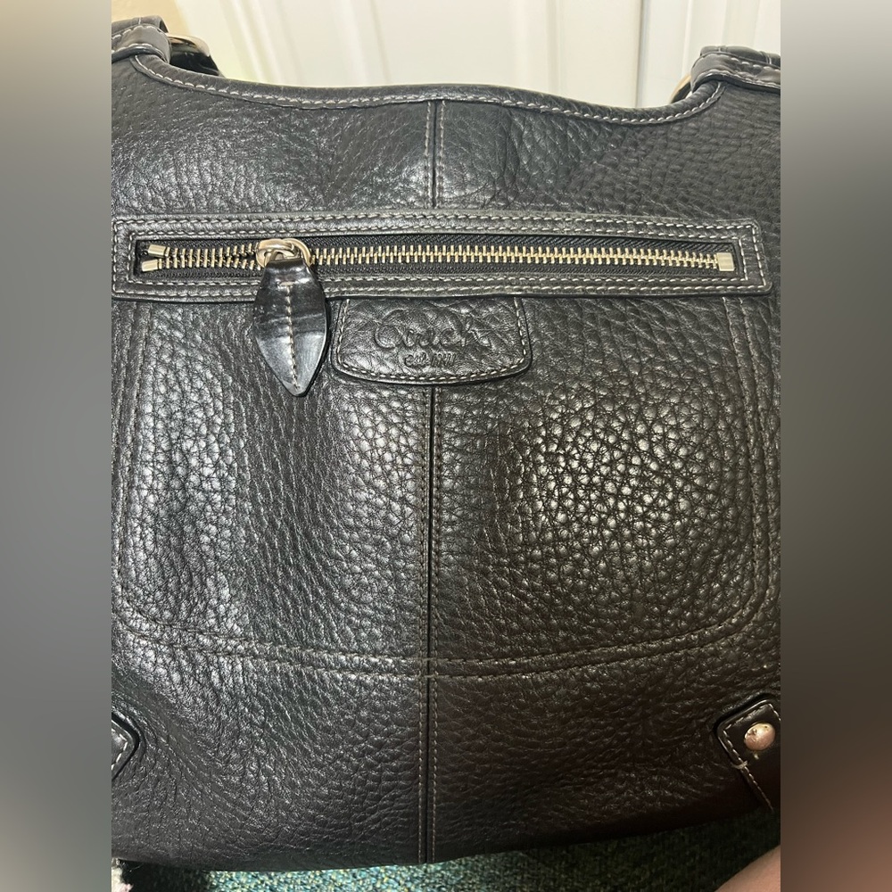 Coach Penelope Hippie crossbody Black Pebbled Leather Bag #F14679 - Picture 7 of 7